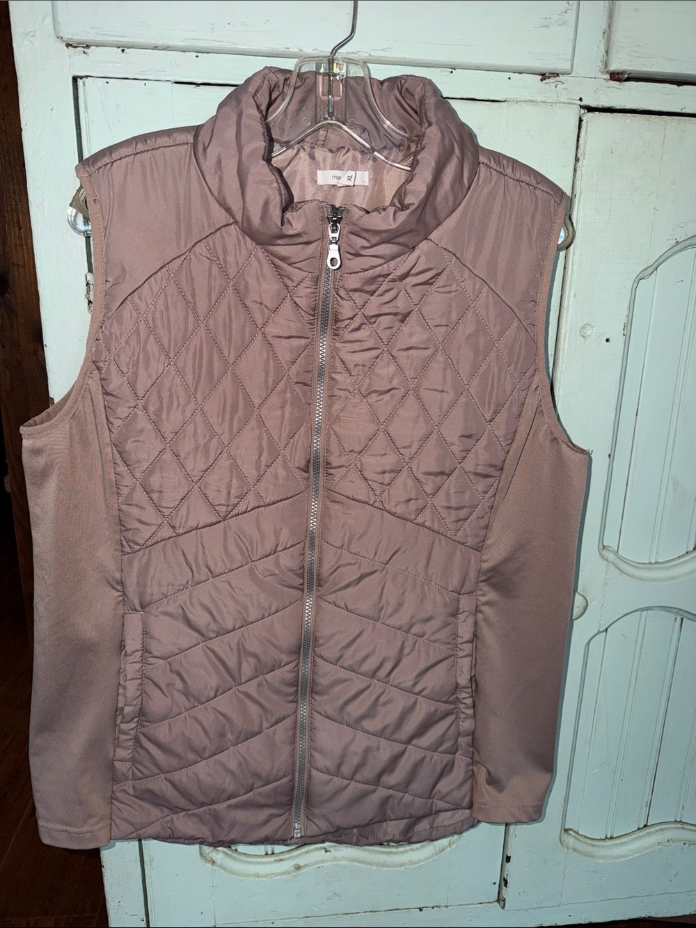 Maurices Quilted Sleeveless Vest in Dusty Mauve